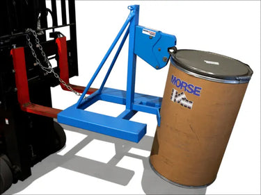 MORSPEED 1000 Fork-mount single upright drum handler. One set of jaws to grip the drum top rim.